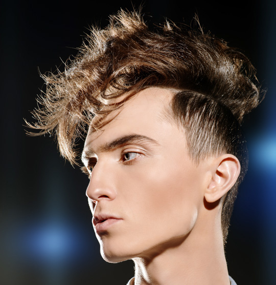 Curly Fringe & Classic Taper Fade